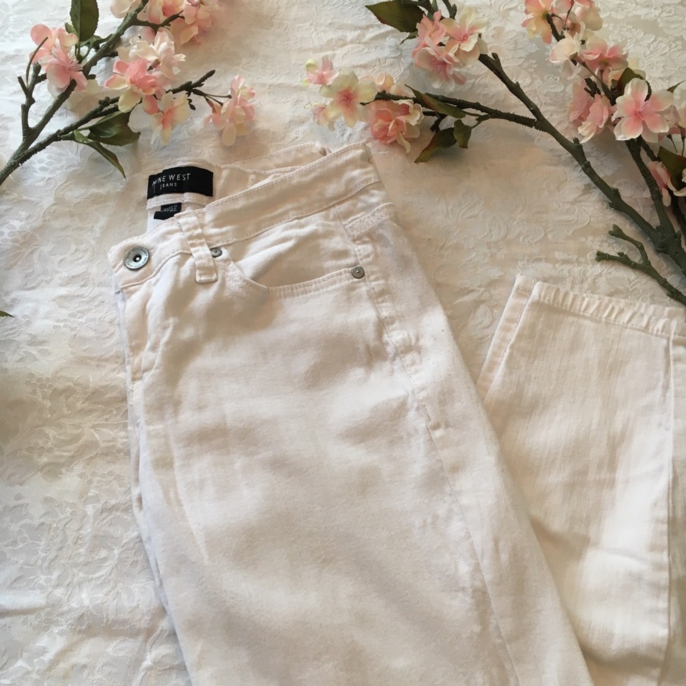 Nine West White Skinny Jeans size 4R/27